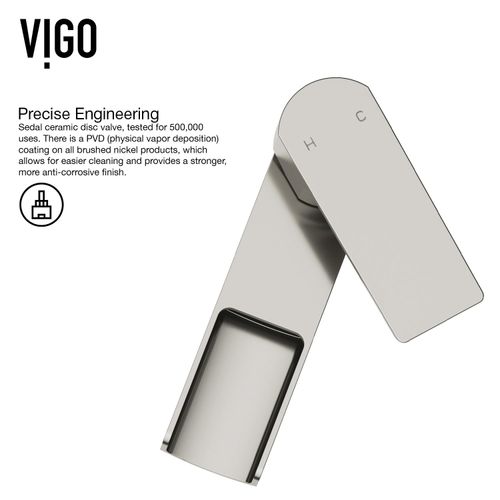 Main product image of Amada Single Handle Bathroom Vessel Faucet (Brushed Nickel), VG03026BN