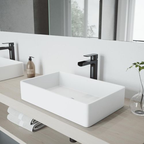 Main product image of Amada Single Handle Bathroom Vessel Faucet (Matte Black), VG03026MB