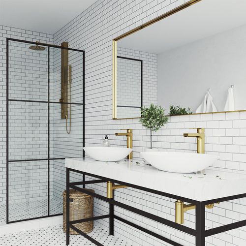 Main product image of Amada Single Handle Bathroom Vessel Faucet (Matte Brushed Gold), VG03026MG