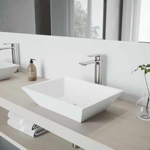 Main product image of Norfolk Single Handle Bathroom Vessel Faucet (Brushed Nickel), VG03027BN