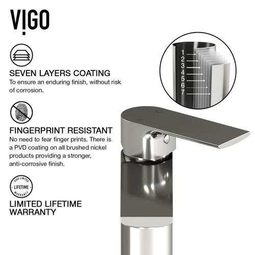Main product image of Norfolk Single Handle Bathroom Vessel Faucet (Brushed Nickel), VG03027BN