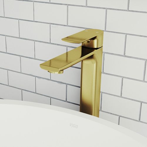 Main product image of Norfolk Single Handle Bathroom Vessel Faucet (Matte Brushed Gold), VG03027MG