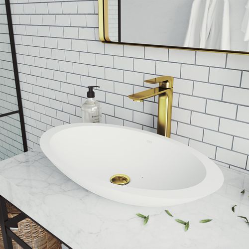 Main product image of Norfolk Single Handle Bathroom Vessel Faucet (Matte Brushed Gold), VG03027MG