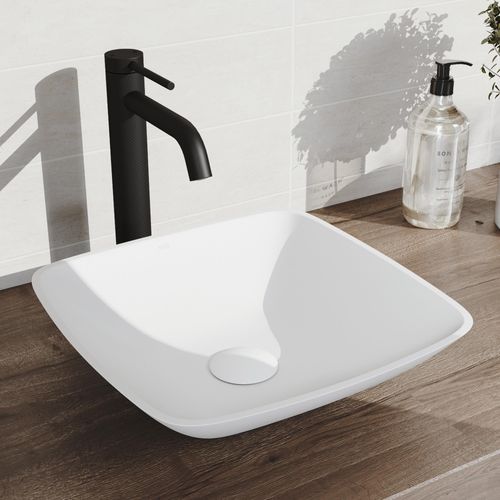 Main product image of Lexington Single Handle Bathroom Vessel Faucet (Carbon Fiber/Matte Black), VG03028MB