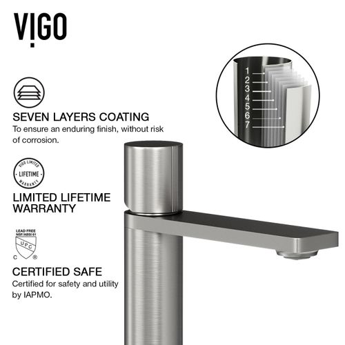 Main product image of Gotham Single Handle Bathroom Vessel Faucet (Brushed Nickel), VG03029BN