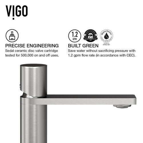 Main product image of Gotham Single Handle Bathroom Vessel Faucet (Brushed Nickel), VG03029BN