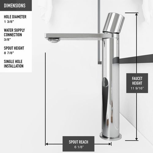 Main product image of Gotham Single Handle Bathroom Vessel Faucet (Chrome), VG03029CH