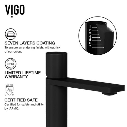 Main product image of Gotham Single Handle Bathroom Vessel Faucet (Matte Black), VG03029MB