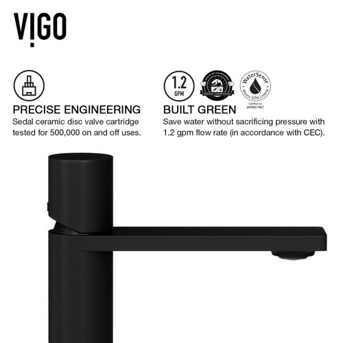 Main product image of Gotham Single Handle Bathroom Vessel Faucet (Matte Black), VG03029MB