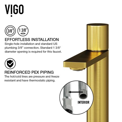 Main product image of Gotham Single Handle Bathroom Vessel Faucet (Matte Brushed Gold), VG03029MG