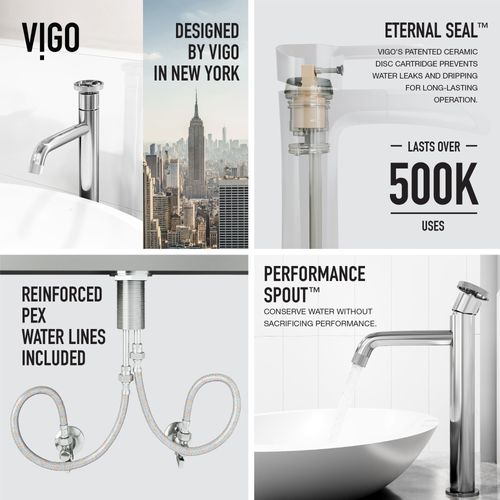Main product image of Cass Single Handle Bathroom Vessel Faucet (Chrome), VG03030CH