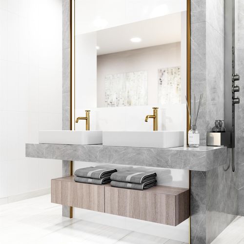 Main product image of Cass Single Handle Bathroom Vessel Faucet (Matte Brushed Gold), VG03030MG