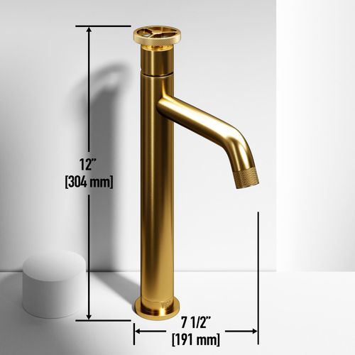 Main product image of Cass Single Handle Bathroom Vessel Faucet (Matte Brushed Gold), VG03030MG