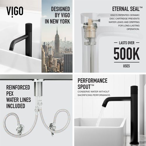 Main product image of Apollo Button Operated Bathroom Vessel Faucet (Matte Black), VG03031MB