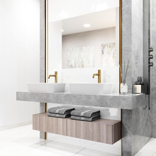 Main product image of Apollo Button Operated Bathroom Vessel Faucet (Matte Brushed Gold), VG03031MG