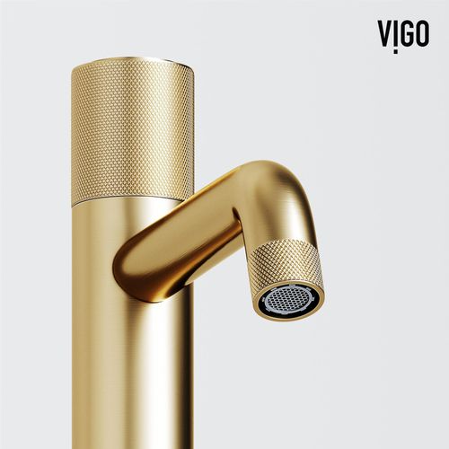 Main product image of Apollo Button Operated Bathroom Vessel Faucet (Matte Brushed Gold), VG03031MG