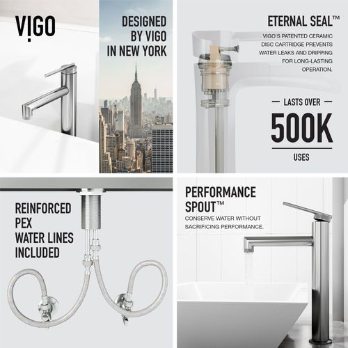 Main product image of Sterling Single Handle Bathroom Vessel Faucet (Brushed Nickel), VG03032BN