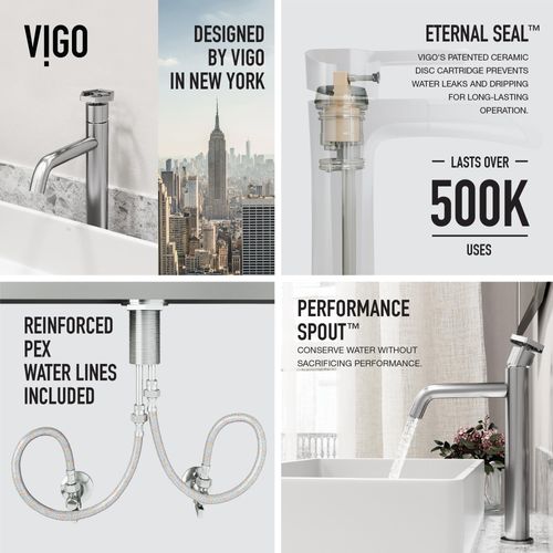 Main product image of Ruxton Single Handle Bathroom Vessel Faucet (Brushed Nickel), VG03033BN