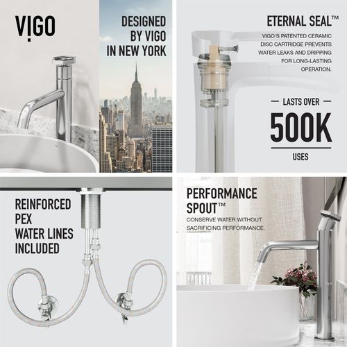 Main product image of Ruxton Single Handle Bathroom Vessel Faucet (Chrome), VG03033CH
