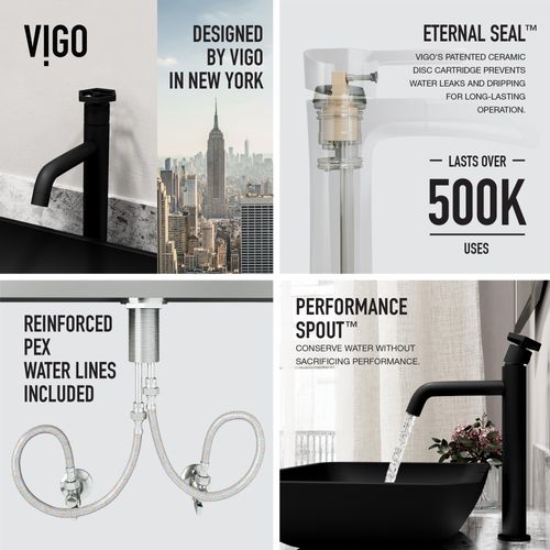 Main product image of Ruxton Single Handle Bathroom Vessel Faucet (Matte Black), VG03033MB