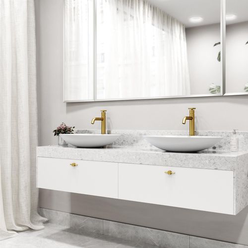 Main product image of Ruxton Single Handle Bathroom Vessel Faucet (Matte Brushed Gold), VG03033MG