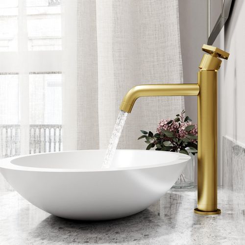 Main product image of Ruxton Single Handle Bathroom Vessel Faucet (Matte Brushed Gold), VG03033MG