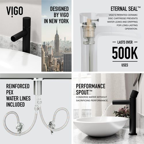 Main product image of Ashford Single Handle Bathroom Vessel Faucet (Matte Black), VG03034MB