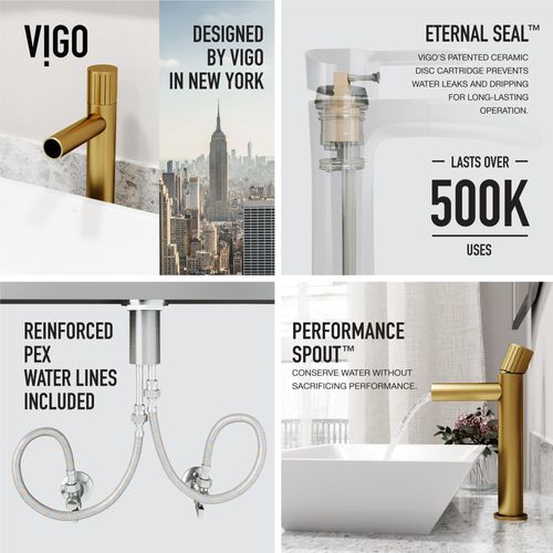 Main product image of Ashford Single Handle Bathroom Vessel Faucet (Matte Brushed Gold), VG03034MG