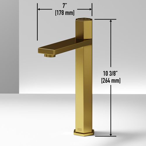 Main product image of Nova Single Handle Bathroom Vessel Faucet (Matte Brushed Gold), VG03035MG