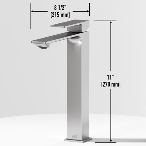 Main product image of Dunn Single Handle Bathroom Vessel Faucet (Brushed Nickel), VG03036BN