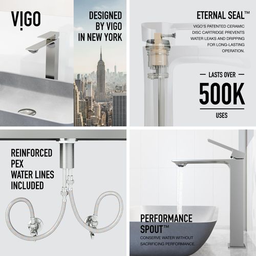 Main product image of Dunn Single Handle Bathroom Vessel Faucet (Brushed Nickel), VG03036BN