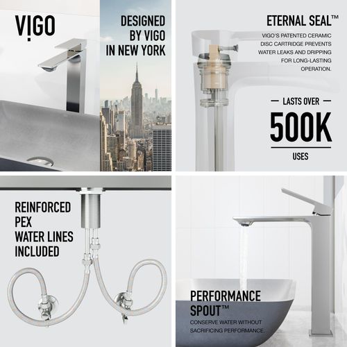 Main product image of Dunn Single Handle Bathroom Vessel Faucet (Chrome), VG03036CH