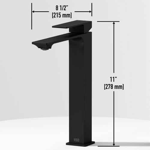 Main product image of Dunn Single Handle Bathroom Vessel Faucet (Matte Black), VG03036MB