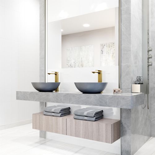 Main product image of Dunn Single Handle Bathroom Vessel Faucet (Matte Brushed Gold), VG03036MG