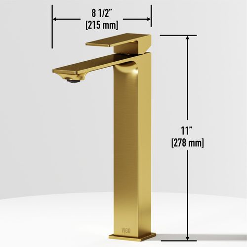 Main product image of Dunn Single Handle Bathroom Vessel Faucet (Matte Brushed Gold), VG03036MG