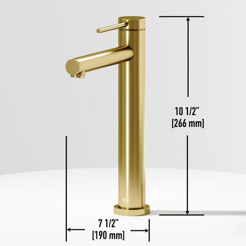 Main product image of Jewel Single Handle Bathroom Vessel Faucet (Matte Brushed Gold), VG03037MG