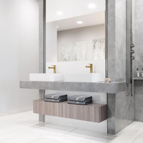 Main product image of Jewel Single Handle Bathroom Vessel Faucet (Matte Brushed Gold), VG03037MG