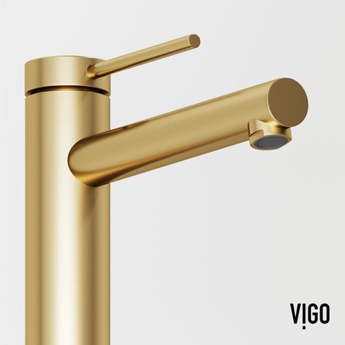 Main product image of Jewel Single Handle Bathroom Vessel Faucet (Matte Brushed Gold), VG03037MG