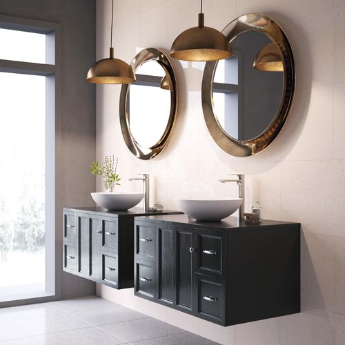 Main product image of Lotus Matte Stone 16" x 16" x 5" Round Vessel Bathroom Sink (Modern White)