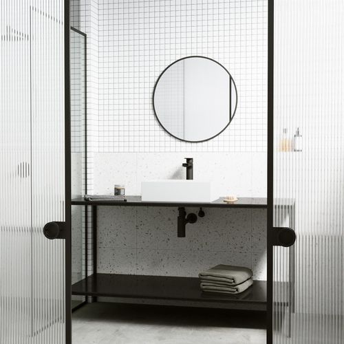 Main product image of Montauk Matte Stone 18" x 13" x 5" Rectangular Vessel Bathroom Sink (Modern White)