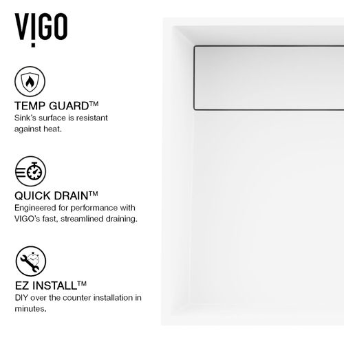 Main product image of Montauk Matte Stone 18" x 13" x 5" Rectangular Vessel Bathroom Sink (Modern White)