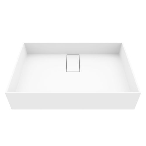 Main product image of Bryant Matte Stone 23" x 15" x 5" Rectangular Vessel Bathroom Sink (Modern White)