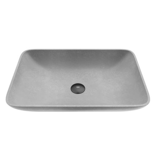 Main product image of Lorca Concreto Stone 22" x 15" x 5" Rectangular Vessel Bathroom Sink (Gothic Gray)