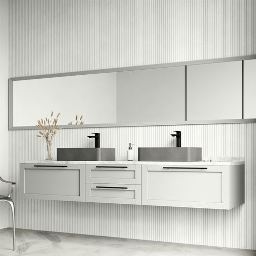 Main product image of Cordoba Concreto Stone 20" x 13" x 5" Rectangular Vessel Bathroom Sink (Gothic Gray)