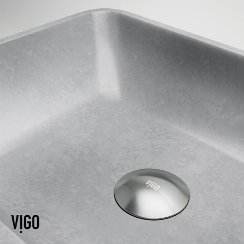 Main product image of Duomo Concreto Stone 18" x 13" x 4" Rectangular Vessel Bathroom Sink (Gothic Gray)