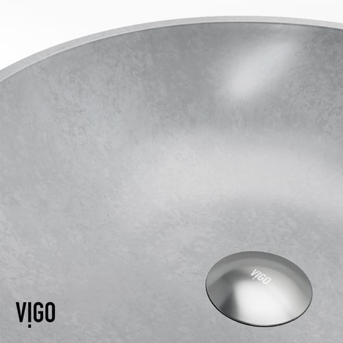 Main product image of Ravenna Concreto Stone 16" x 16" x 5" Round Vessel Bathroom Sink (Gothic Gray)