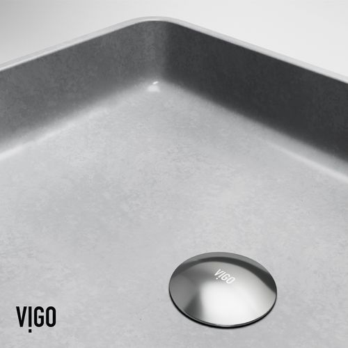 Main product image of Tarragona Concreto Stone 19" x 14" x 4" Rectangular Vessel Bathroom Sink (Gothic Gray)