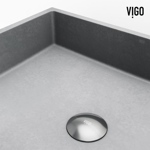 Main product image of Coca Concreto Stone 19" x 15" x 5" Rectangular Vessel Bathroom Sink (Gothic Gray)