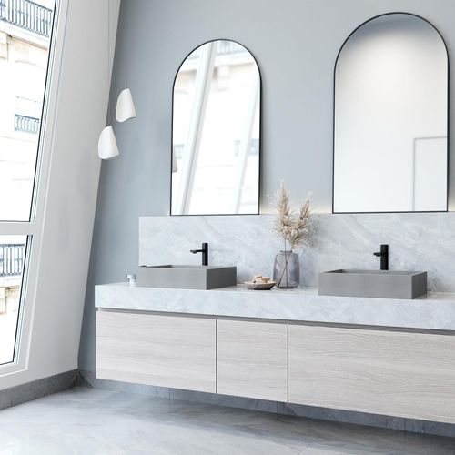 Main product image of Coca Concreto Stone 19" x 15" x 5" Rectangular Vessel Bathroom Sink (Gothic Gray)
