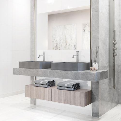 Main product image of Coca Concreto Stone 19" x 15" x 5" Rectangular Vessel Bathroom Sink (Gothic Gray)